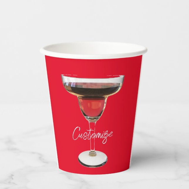 Big Red Margarita Cocktail Drink Thunder_Cove Pappbecher (Vorderseite)