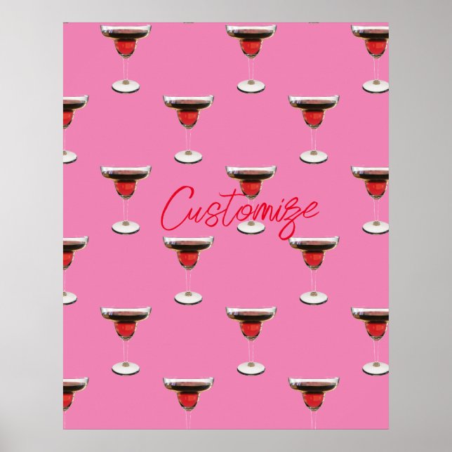 Big Red Margarita Cocktail Drink Thunder_Cove Poster (Vorne)