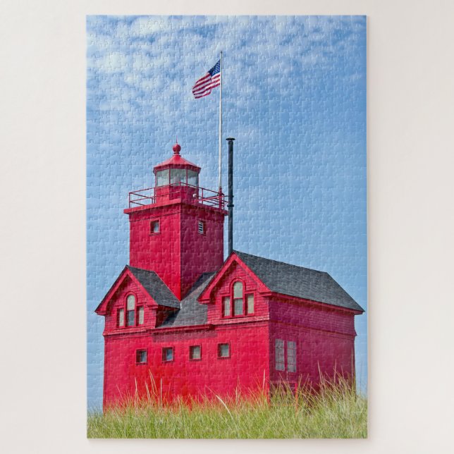 Big Red Michigan Lighthouse Puzzle (Vertikal)