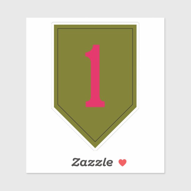 Big Red One Vinyl Cut Aufkleber (Blatt)