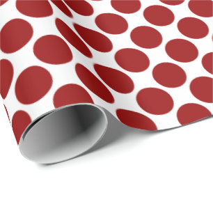 Big Red Polka Dot Muster Geschenkpapier