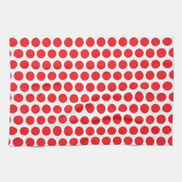 Big Red Polka Dots Handtuch