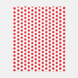 Big Red Polka Dots Handtuch Fleecedecke