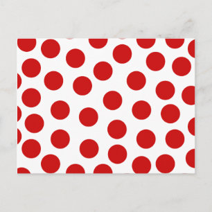 Big Red Polka Punkte auf individuellem Hintergrund Postkarte