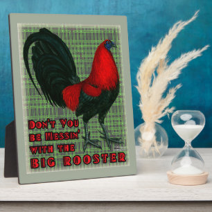 Big Red Rooster Fotoplatte
