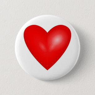 Big Red Valentine Herz Button