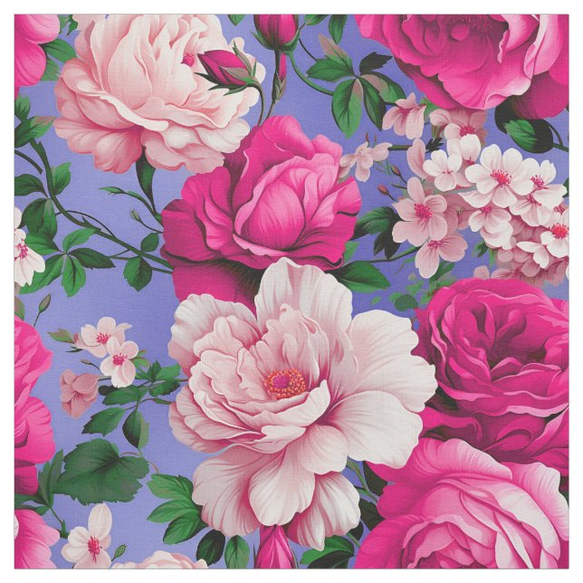 Big Retro Rosa Blume Stoff (Muster)