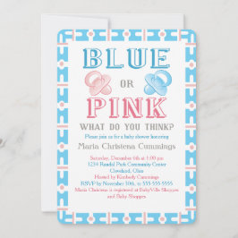 Big Reveal Baby Shower Gender offenbaren Einladung