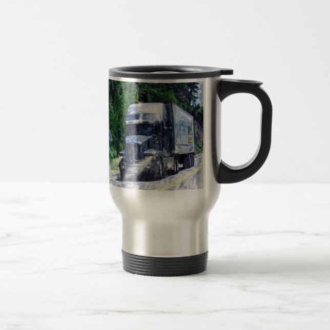 Big Rig Cargo Truck Trucker's Travel Mug Reisebecher (Rechts)