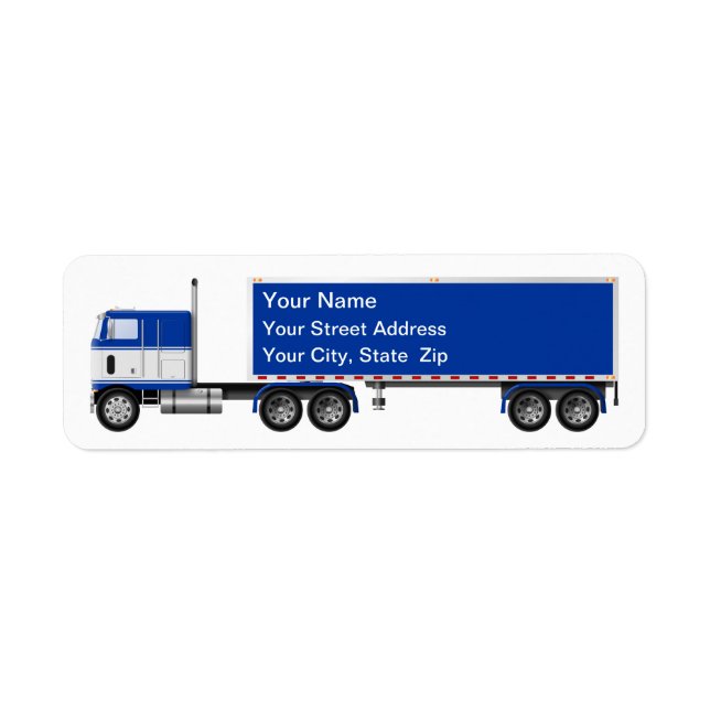 Big Rig COE Truck Address Labels (Vorne)