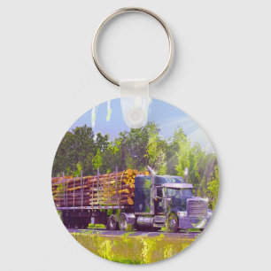 BIG RIG FREIGHT TRUCK LOVERS Art Schlüsselanhänger