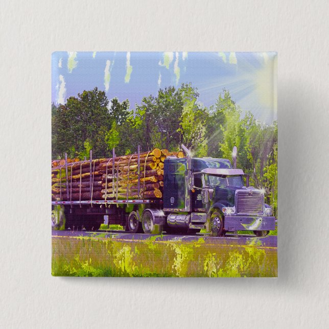 BIG RIG LKW & LKW für LKW-Liebhaber Button (Vorderseite)