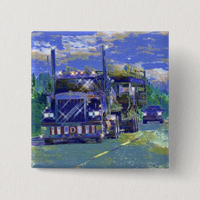 BIG RIG LKW & LKW für LKW-Liebhaber Button (Vorderseite)