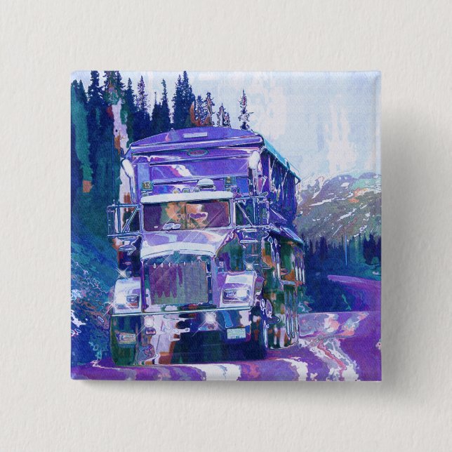 BIG RIG LKW & LKW für LKW-Liebhaber Button (Vorderseite)