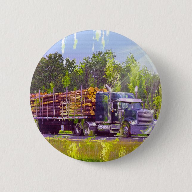 BIG RIG LKW & LKW für LKW-Liebhaber Button (Vorderseite)