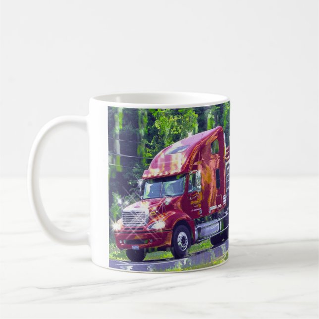 Big Rig Red Cargo Truck für Kinder und Lkw Kaffeetasse (Links)