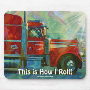 Big Rig Red Cargo Truck für Kinder und Lkw Mousepad