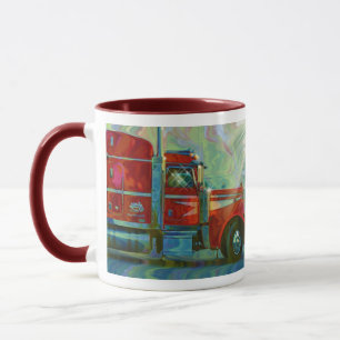 Big Rig Red Cargo Truck für Kinder und Lkw Tasse