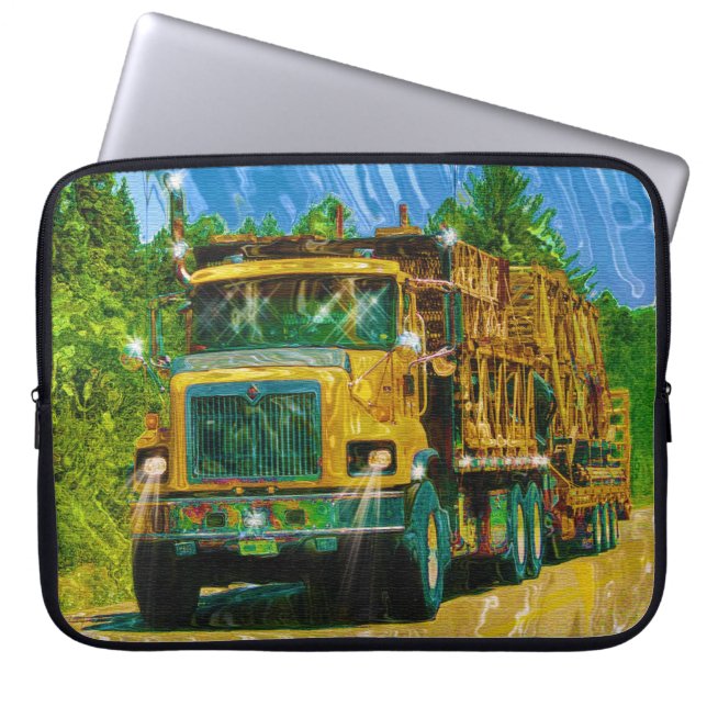 Big Rig, Schwertransporter, LKW Laptopschutzhülle (Vorderseite)