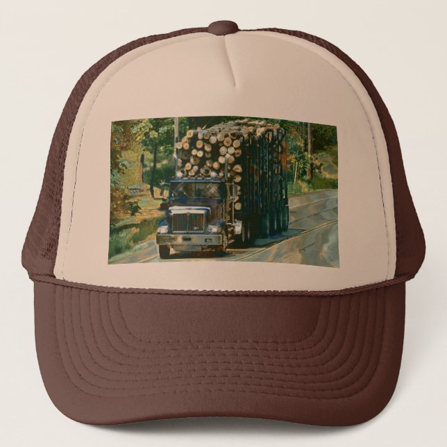 Big Rigs Logging Truck Driver's Hat Truckerkappe (Vorderseite)