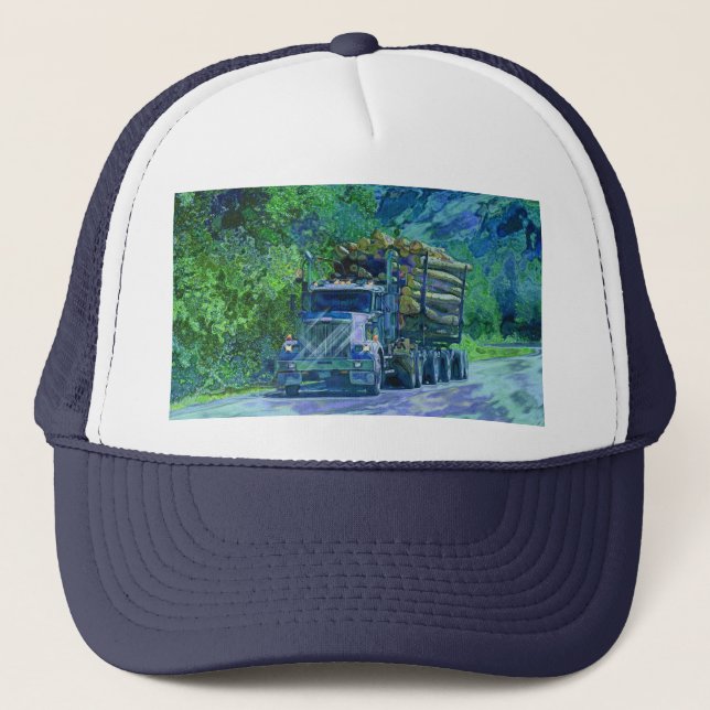Big Rigs Logging Truck Driver's Hat Truckerkappe (Vorderseite)