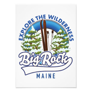 Big Rock Maine Skifahrerbuch Fotodruck