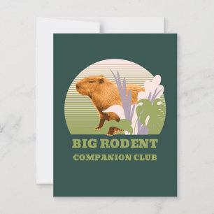 Big Rodent Companion Club Capybara Postkarte