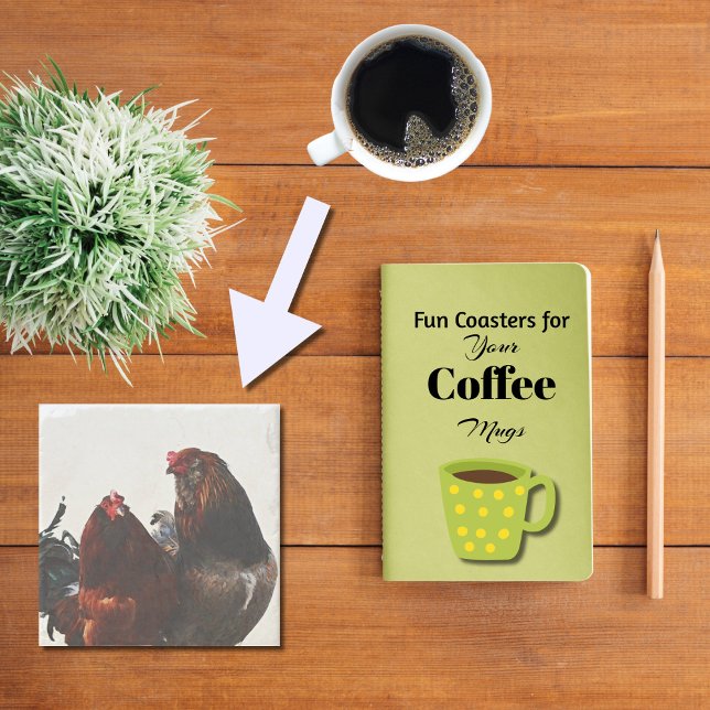 Big Rooster Little Rooster Farm Style Art Unterset Steinuntersetzer (Von Creator hochgeladen)