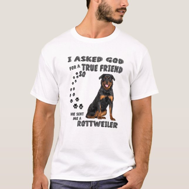 Big Rottweiler Sprichwort Mama, Rottie Vater Kostü T-Shirt (Vorderseite)