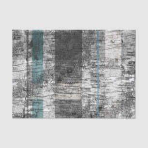 Big Rustic Kariert Birch Bark Print Seidenpapier