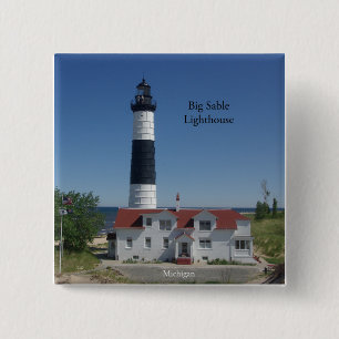 Big Sable Lighthouse Knopf Button