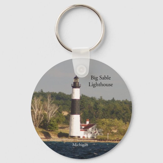 Big Sable Lighthouse Schlüsselkette Schlüsselanhänger (Vorderseite)