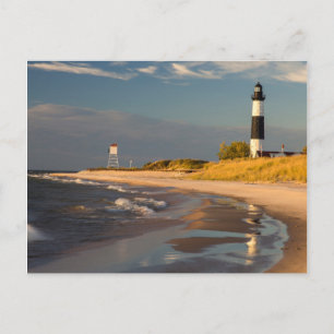 Big Sable Point Leuchtturm am Lake Michigan 2 Postkarte