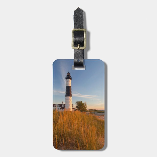 Big Sable Point Leuchtturm am Lake Michigan 3 Gepäckanhänger (Vorderseite vertikal)