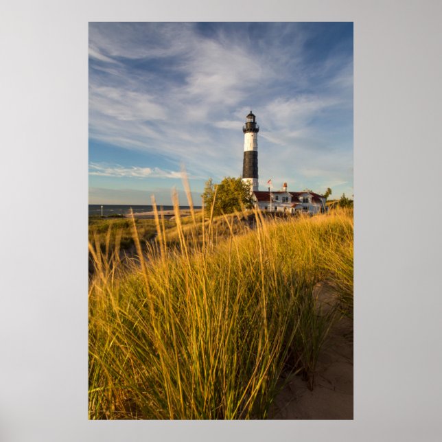 Big Sable Point Leuchtturm am Lake Michigan Poster (Vorne)