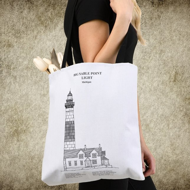 Big Sable Point Leuchtturm - Michigan - BD (Big Sable Point Lighthouse - Michigan - BD. Tote Bag)