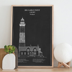 Big Sable Point Leuchtturm - Michigan – PD Fotodruck