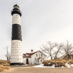 Big Sable Point Leuchtturm und Tower Plaque Fotoplatte