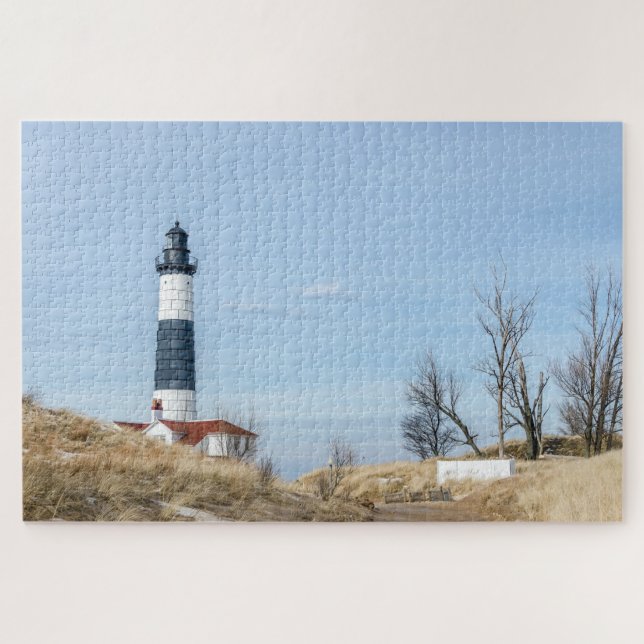 Big Sable Point Leuchtturm und Turm Puzzle (Horizontal)