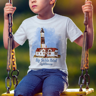 Big Sable Point Lighthouse Aquarell - Michigan T-Shirt