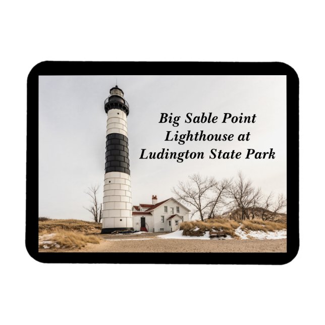 Big Sable Point Lighthouse in Ludington Magnet (Horizontal)