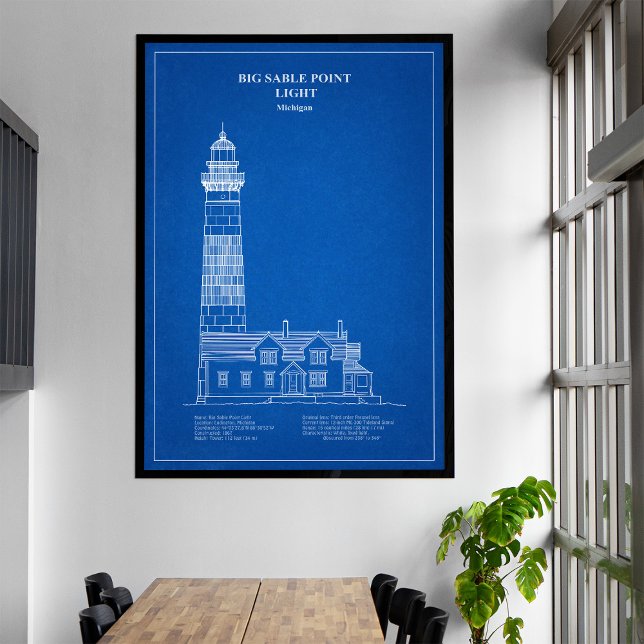 Big Sable Point Lighthouse - Michigan - AD Leinwanddruck (Big Sable Point Lighthouse - Michigan – AD. Canvas Print)