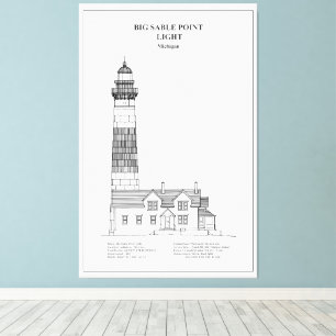 Big Sable Point Lighthouse - Michigan - BD Leinwanddruck