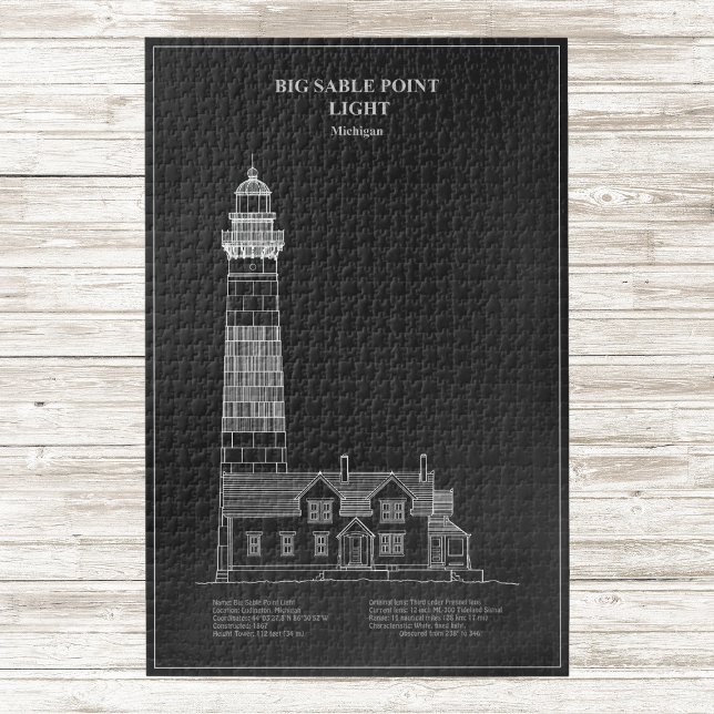 Big Sable Point Lighthouse - Michigan - PD Puzzle (Big Sable Point Lighthouse - Michigan – PD. Jigsaw Puzzle)