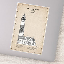 Big Sable Point Lighthouse - Michigan - SBD Aufkleber