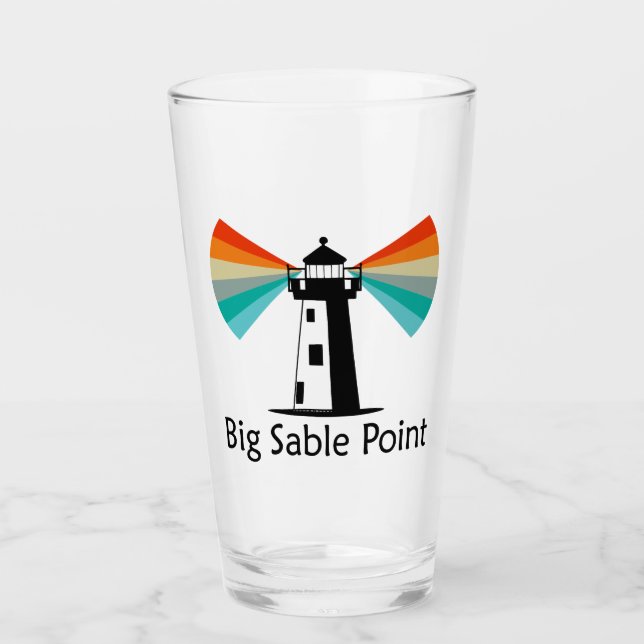 Big Sable Point Lighthouse Regenbogen Glas (Vorderseite)