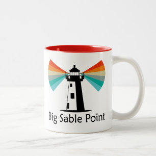 Big Sable Point Lighthouse Regenbogen Zweifarbige Tasse