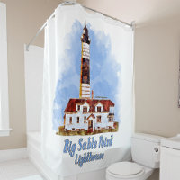 Big Sable Point Lighthouse Watercolor - Michigan