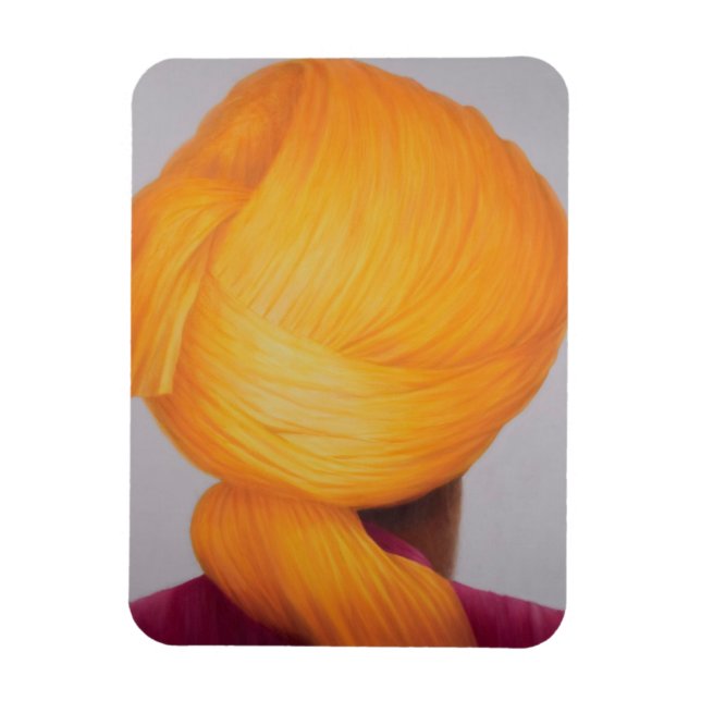 Big Saffron Turban Magnet (Vertikal)