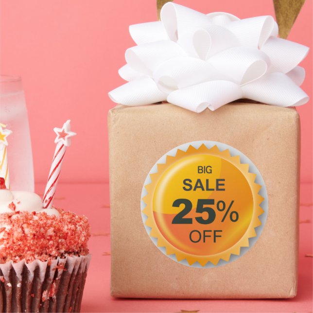 Big Sale 25% Preis ohne Rabatt Aufkleber (Party)
